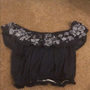 off the shoulder crop top